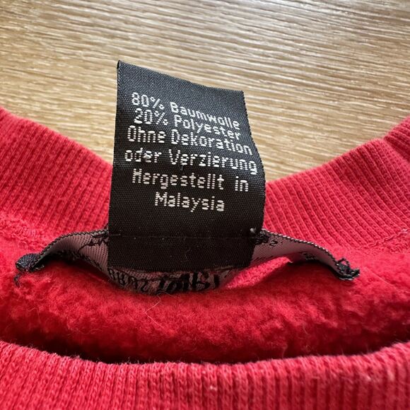 Vintage Looney Tunes Sweater‎ Mens XL Bugs Bunny Crewneck 90s Red Fleece - Picture 4 of 5